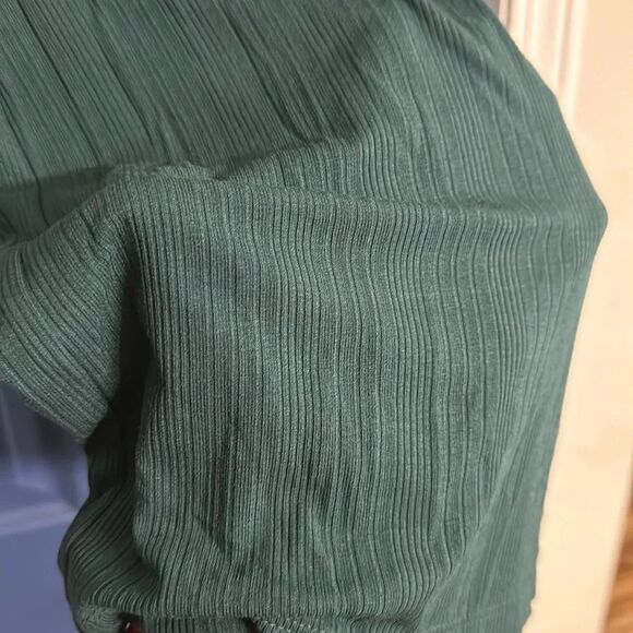 Old Navy Teal Green‎ Ribbed Scoop Back Shirt Dress Size S NWT - Picture 3 of 4